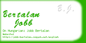 bertalan jobb business card